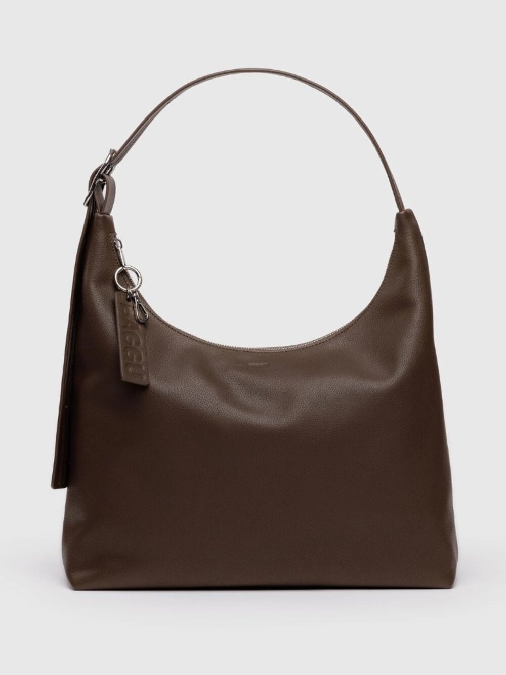 Baggu Recycled Leather Shoulder Bag in Brown - Picture 1 of 8